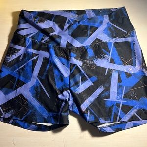 Purple pattern athletic shorts (no tag or brand)